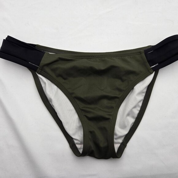 Victoria's Secret Other - PINK Victoria's Secret: The Luxe Retreat Bikini Bottom, Army Green & Black - L